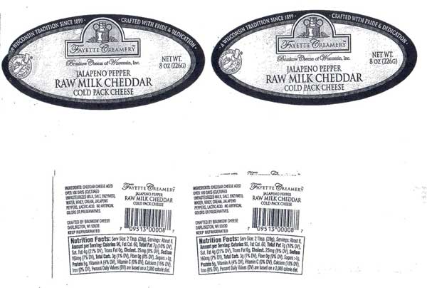 Brunkow Cheese Issues Allergy Alert On Undeclared Soy In Jalapeno Pepper Raw Milk Cheddar Cold Pack Cheese